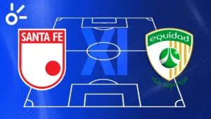 Alineaciones confirmadas de Santa Fe vs La Equidad por la Liga BetPlay Dimayor 2025-II