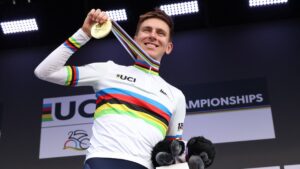 Tadej Pogacar y el bicampeonato en el Mundial de Ciclismo: “Es un sueño correr junto a Isaac del Toro”