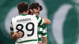 Sporting rompe mala racha en Champions y golea al debutante Kairat