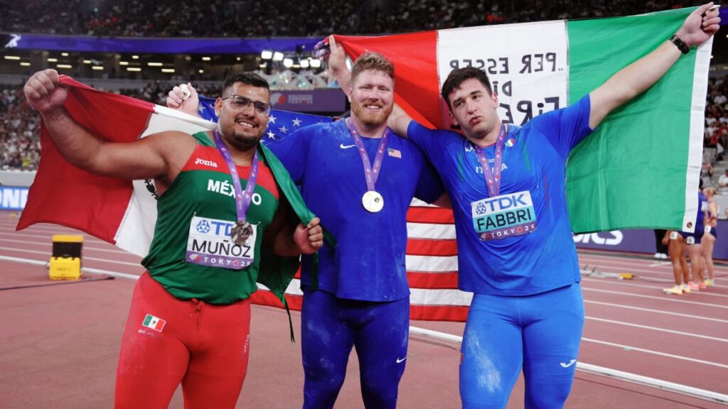 Crouser, Muñoz y Fabbri suben al podio | Reuters