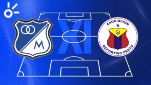 Posibles alineaciones de Millonarios vs Deportivo Pasto por la Liga BetPlay 2025-II