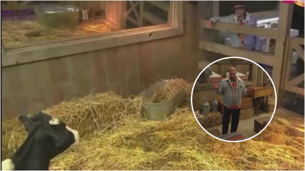 Adame mostró un lado inesperadamente relajado y cercano con los animales. Foto print X: @Azteca