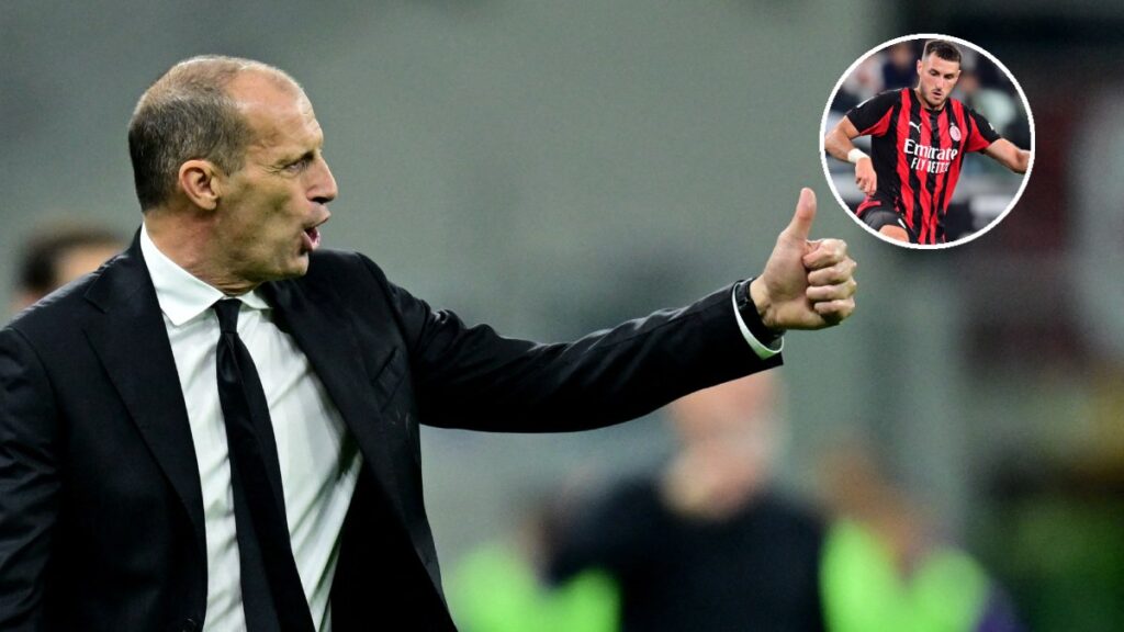 Massimiliano Allegri durante un partido del Milan