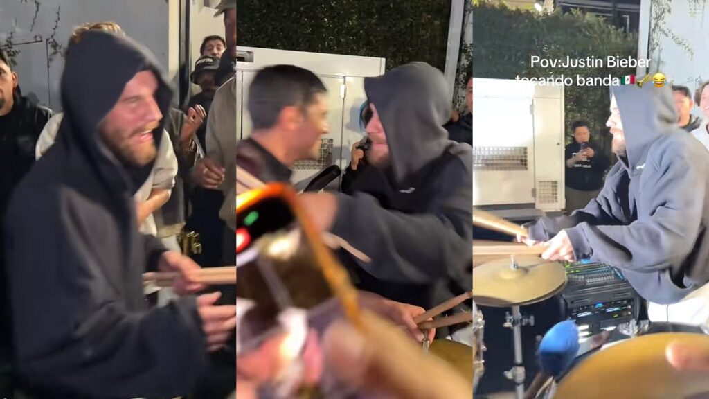 Justin Bieber se divierte al ritmo de la banda | Captura
