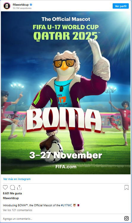 Convierte al técnico en la inspiración de su mascota oficial. Foto print Instagram FIFA