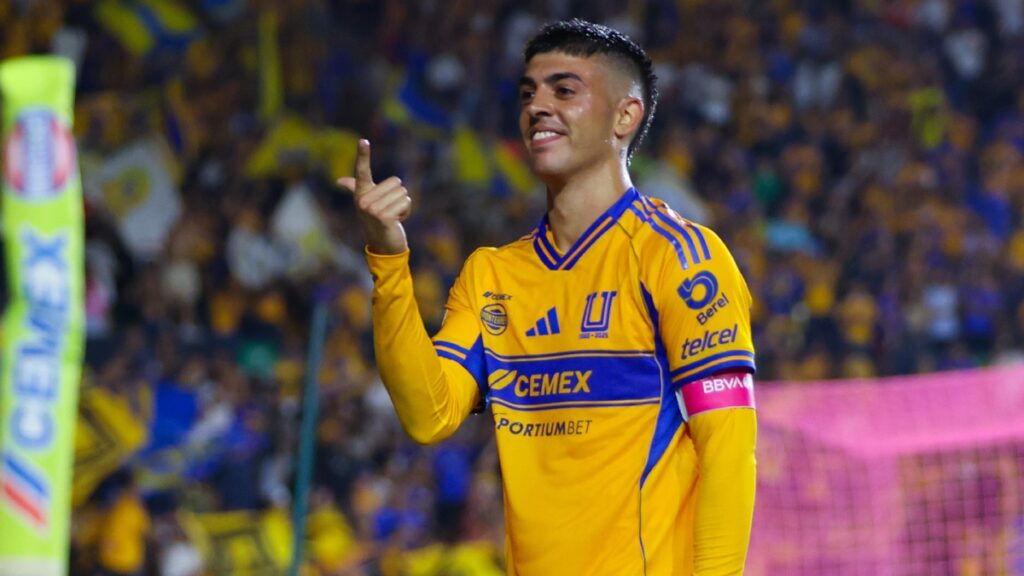 Juan Brunetta, en festejo de gol