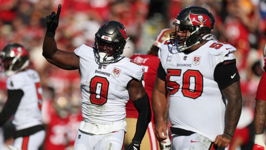 Buccaneers en festejo de victoria