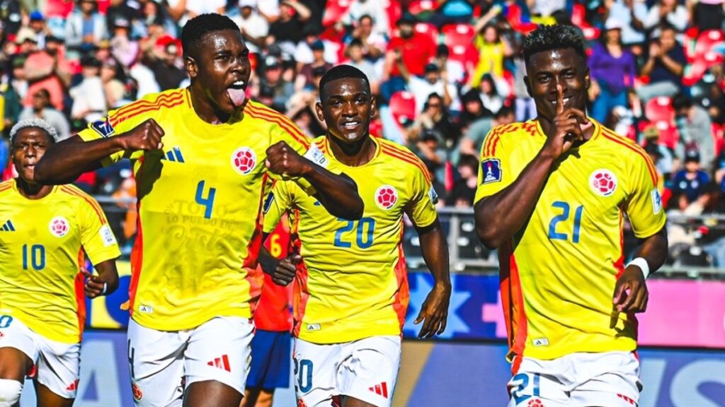 Selección Colombia sub 20, celebrando | FCF.