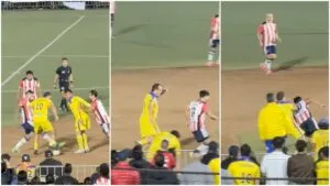 Cuauhtémoc Blanco pierde la calma y lanza dura entrada al Venado Medina en Clásico de Leyendas