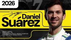 Daniel Suárez correrá la temporada 2026 de la NASCAR Cup Series con Spire Motorsports