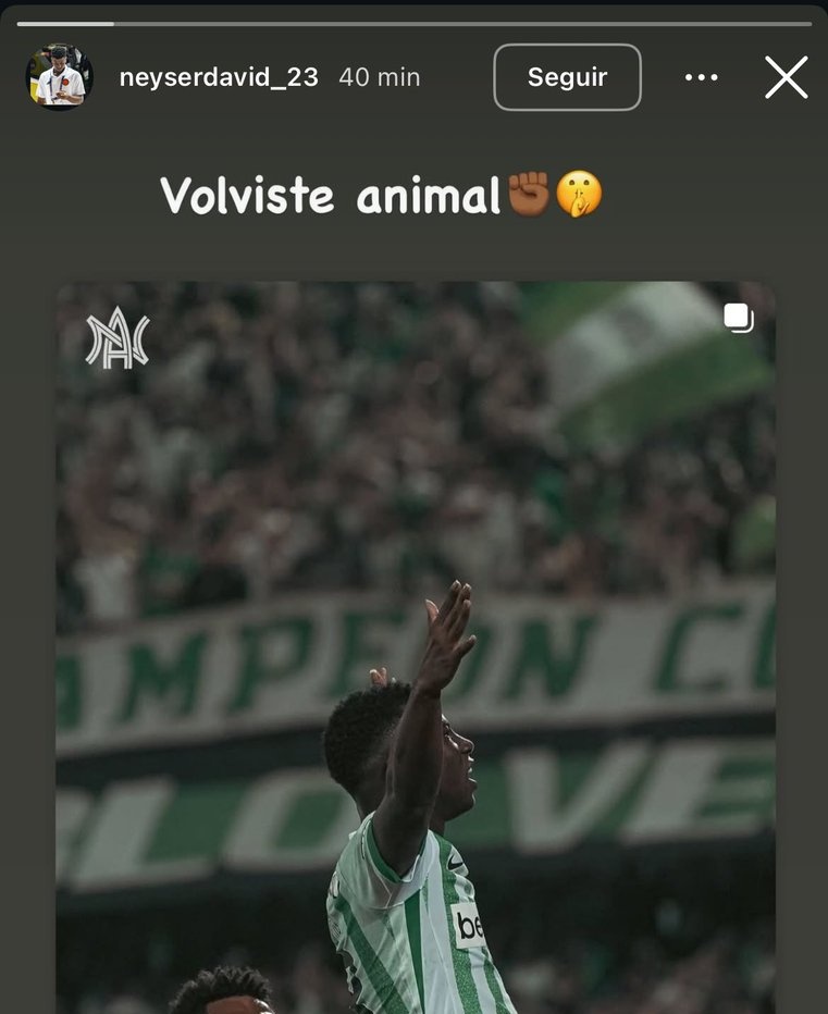 Publicación en redes de Néiser Villarreal | IG de Néiser Villarreal.