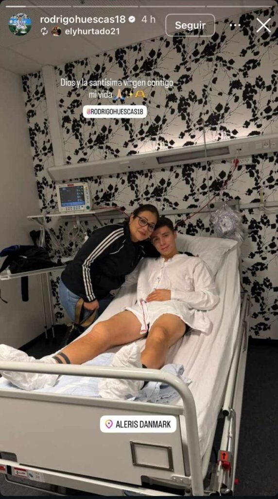 Huescas tras su operación | @rodrigohuescas18