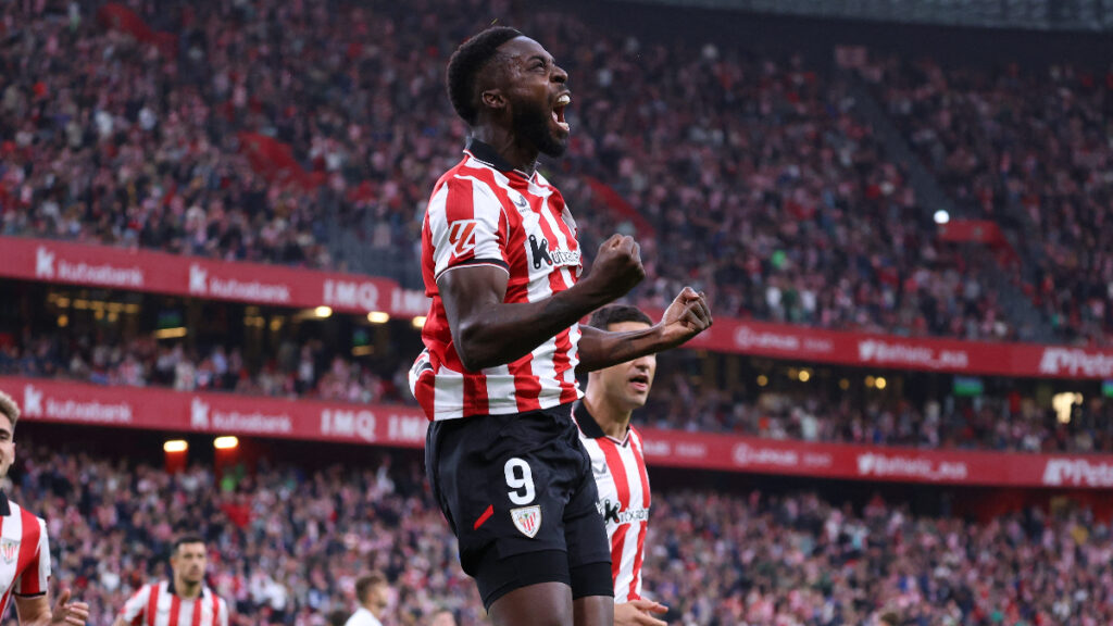 Iñaki Williams celebra un gol. - Pablo García, Anadolu, vía AFP.