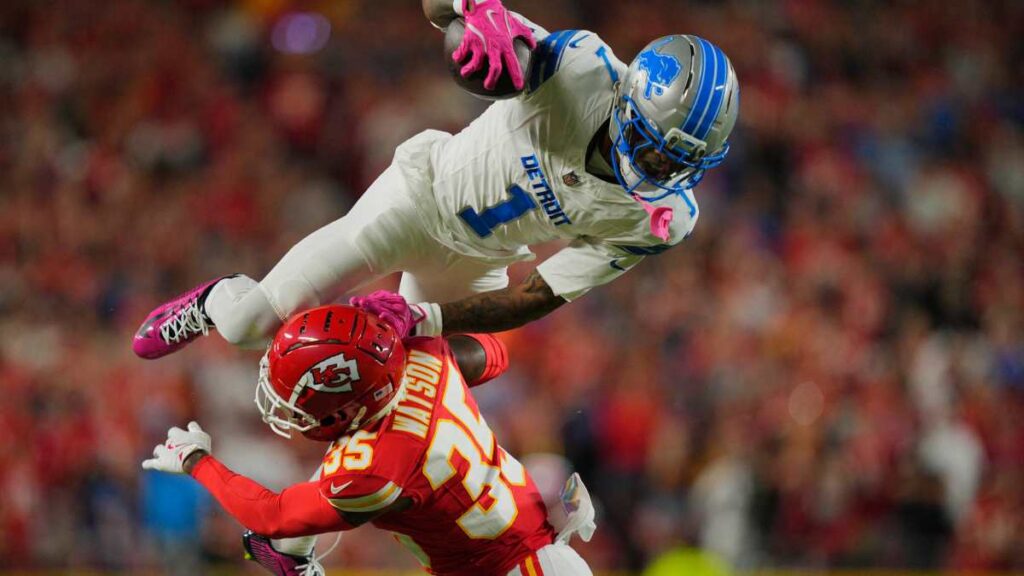 Jameson Williams en el Lions vs Chiefs, NFL 2025