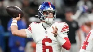 Giants confirman que Jaxson Dart jugará el jueves por la noche ante los Eagles