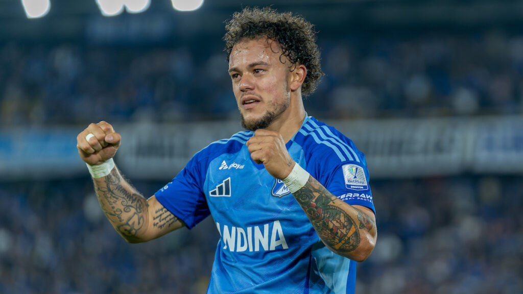 Leonardo Castro, en un partido de Millonarios. - Vizzor Image.