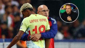 Luis de la Fuente responde a Hansi Flick sobre la lesión de Lamine Yamal 