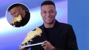 Mbappé recibe la Bota de Oro 2025 en el Bernabéu: “Quiero volver a ganarla”