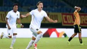 El ‘baby’ Deportivo Pereira lucha, pero cae goleado ante un Águilas Doradas respetuoso