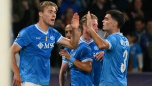 ¡Dupla letal! Victoria del Napoli con doblete de Rasmus Hojlund y asistencias de Kevin De Bruyne