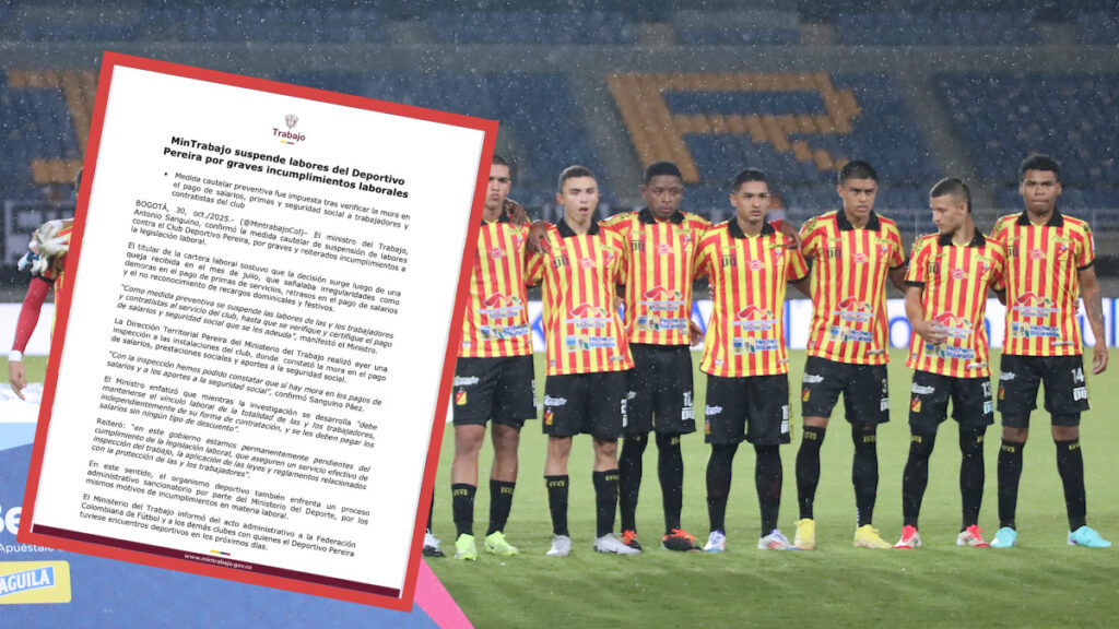 Deportivo Pereira y la suspensión de MinTrabajo. - Vizzor Image.