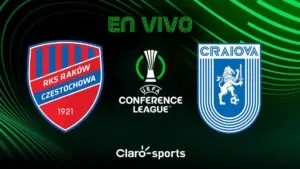 Rákow Czestochowa vs Universitatea Craiova, en vivo: transmisión partido Conference League 2025 en directo