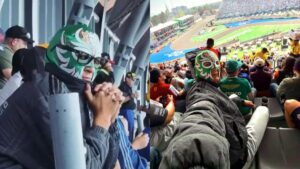 GP México 2025: Russell se infiltra con máscara de luchador para ver la FP1 desde la tribuna