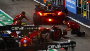 Ferrari es multado por incidente entre Leclerc y Norris en la FP2 de Singapur