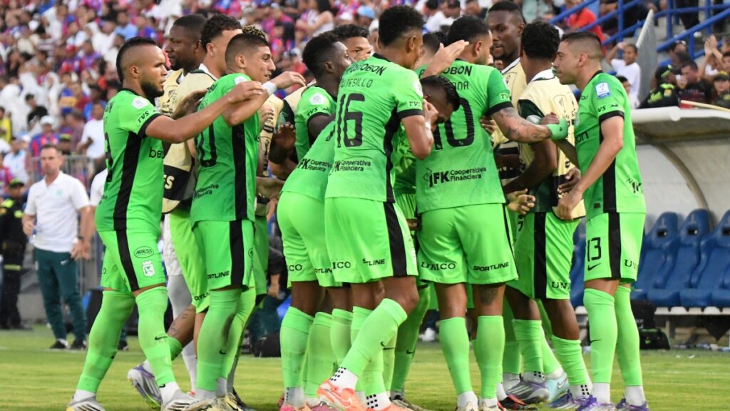 Atlético Nacional celebrando sus anotaciones en la Liga BetPlay / Vizzor