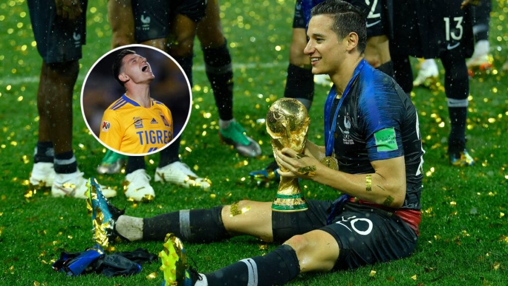 Florian Thauvin con la Copa del Mundo