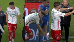 Tomas Badaloni activa el protocolo de conmoción tras duro golpe ante Cruz Azul