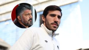Tonali revela su admiración por Gattuso: “Desayunaba con una taza con sus fotos”