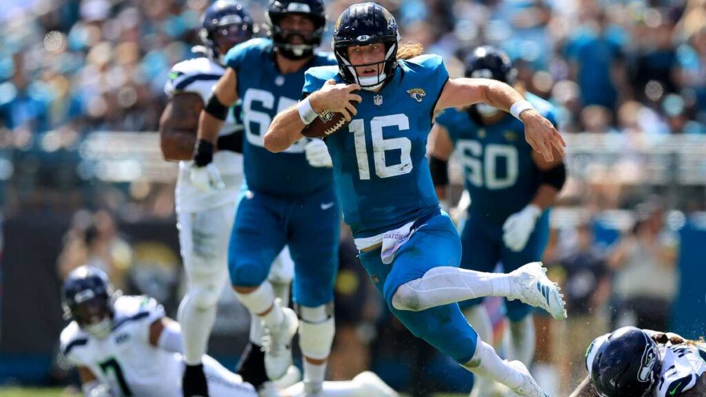 Trevor Lawrence Jaguars vs Seahawks NFL 2025