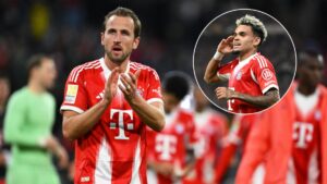 Harry Kane arropa a Luis Díaz