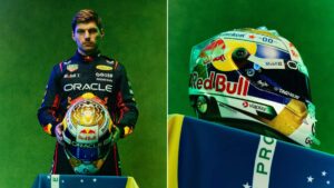 Max Verstappen presenta casco especial para el GP de Brasil 2025