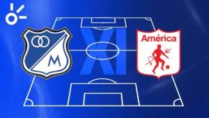 Alineaciones confirmadas de Millonarios vs América por la Liga BetPlay 2025-II