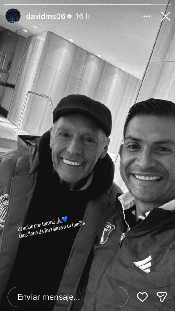 Mackalister Silva se despide de Miguel Ángel Russo. - @davidms06.