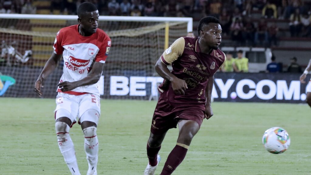 Adrián Parra, el dueño del gol agónico de la victoria de Tolima ante Santa Fe.