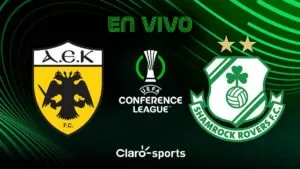 AEK Atenas vs Shamrock Rovers, en vivo: transmisión partido Conference League 2025 en directo