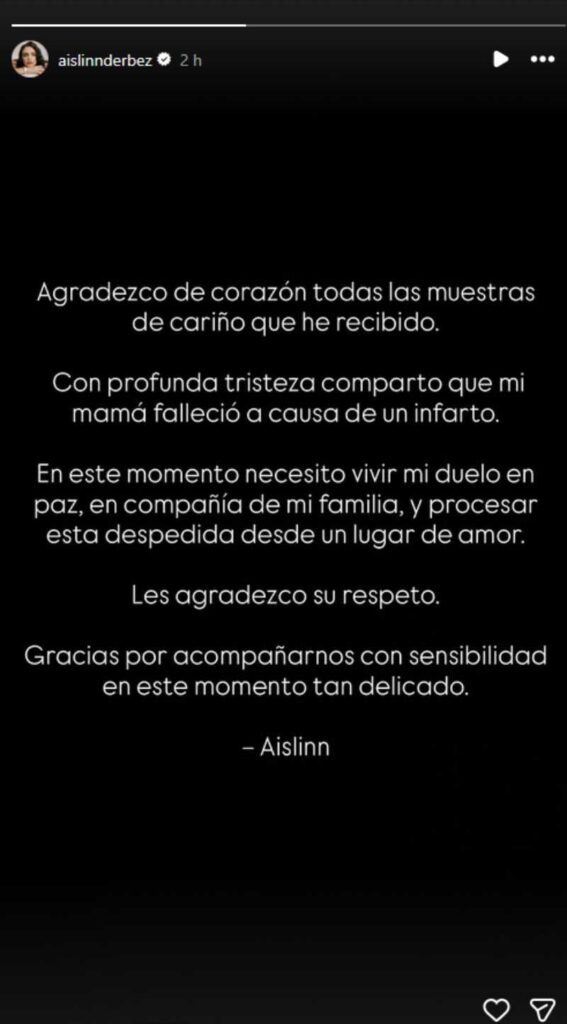 Aislinn Derbez revela de qué murió su mamá Gabriela Michel. Foto Instragram: @aislinnderbez