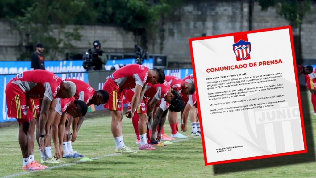 Junior sufre ataque al bus