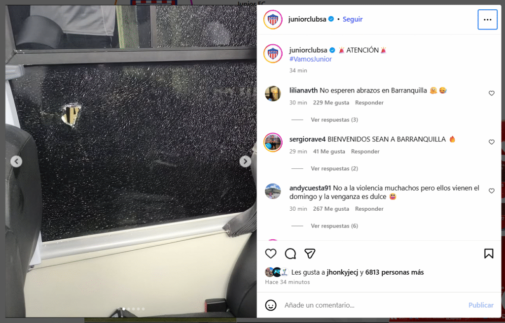 Ataque Bus De Junior en Ditaires