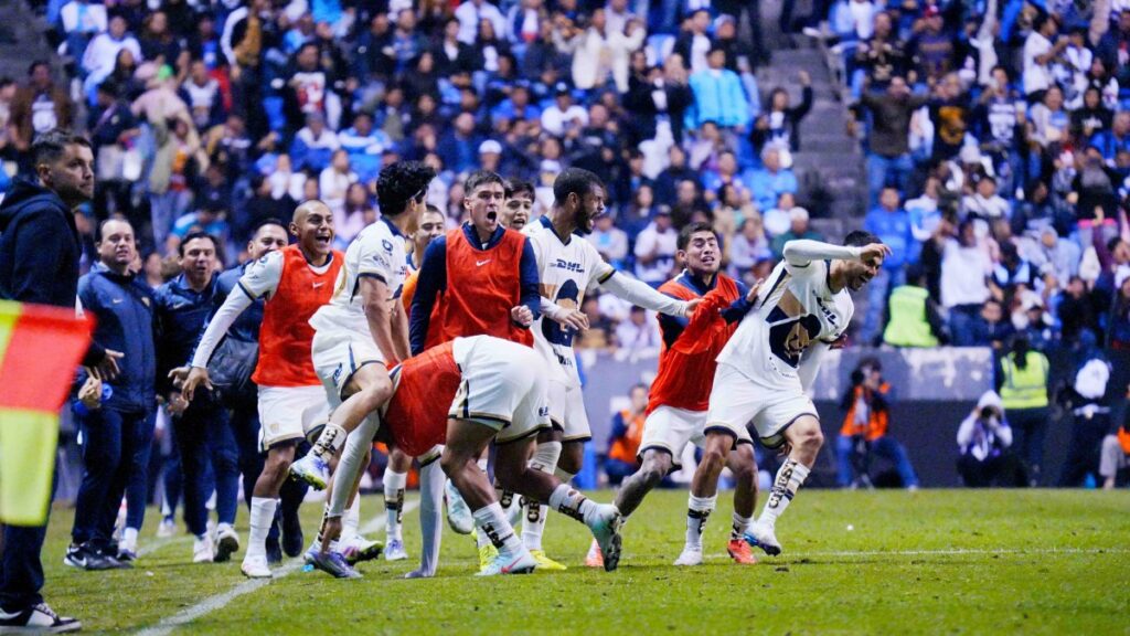 La euforia de Pumas tras vencer a Cruz Azul