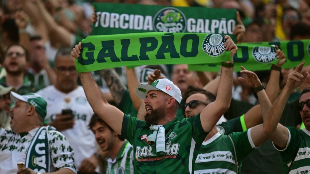 Hinchas de Palmeiras, en la final. - Ernesto Benavides, AFP.