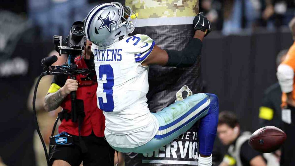 George Pickens durante el Raiders vs Cowboys NFL 2025