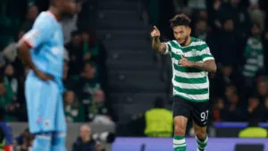 Luis Javier Suárez clava un golazo con el Sporting de Portugal ante Brujas por la Champions