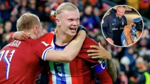 ¡Hamburguesas para todos! Haaland celebra que Noruega está a un paso del Mundial con un gran gesto