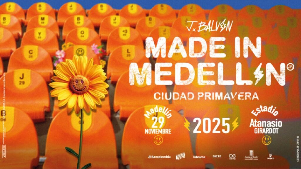 J Balvin se presente en Medellín, el Estadio Atanasio Girardot será el escenario para el 29 de noviembre.