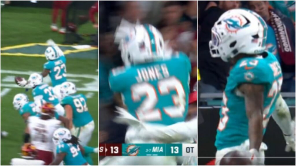 Cristiano Ronaldo 'vuelve a presentarse' en el Santiago Bernabéu gracias al festejo de Jack Jones de los Dolphins