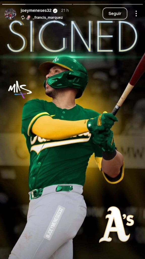 Joey Meneses, a los Athletics